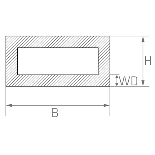 Tube carré/rectangulaire | EN 1.4301 | AISI 304